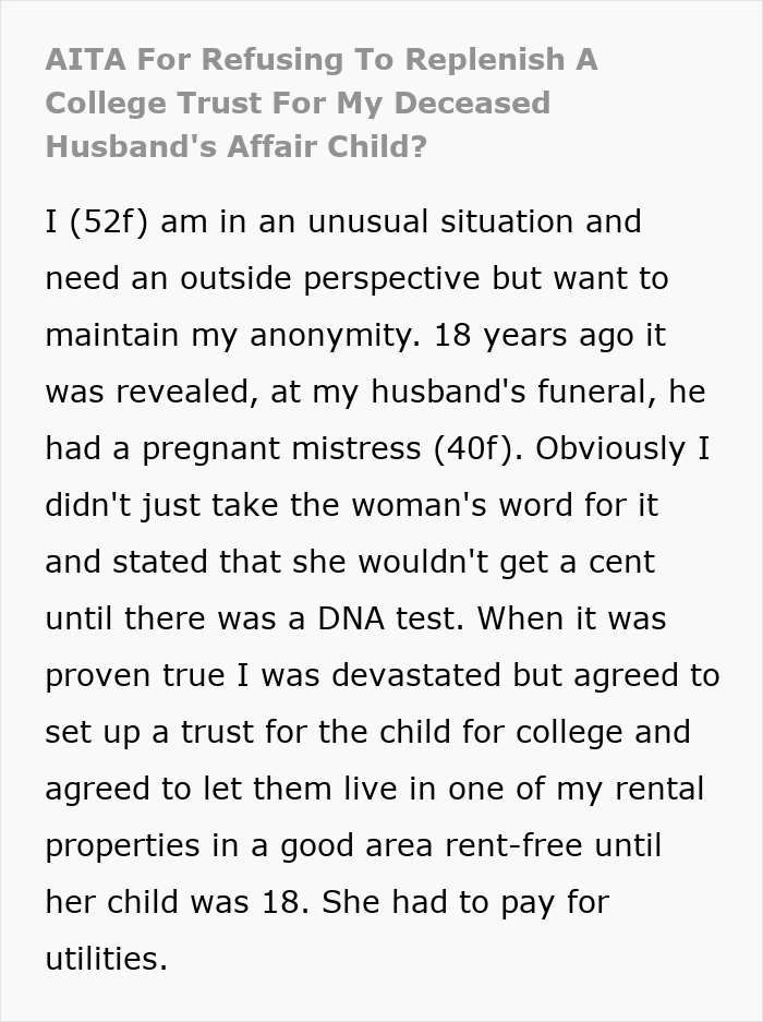 Woman Refuses To Help Husband&rsquo;s Mistress And Affair Child: &ldquo;I Didn&rsquo;t Care&rdquo;