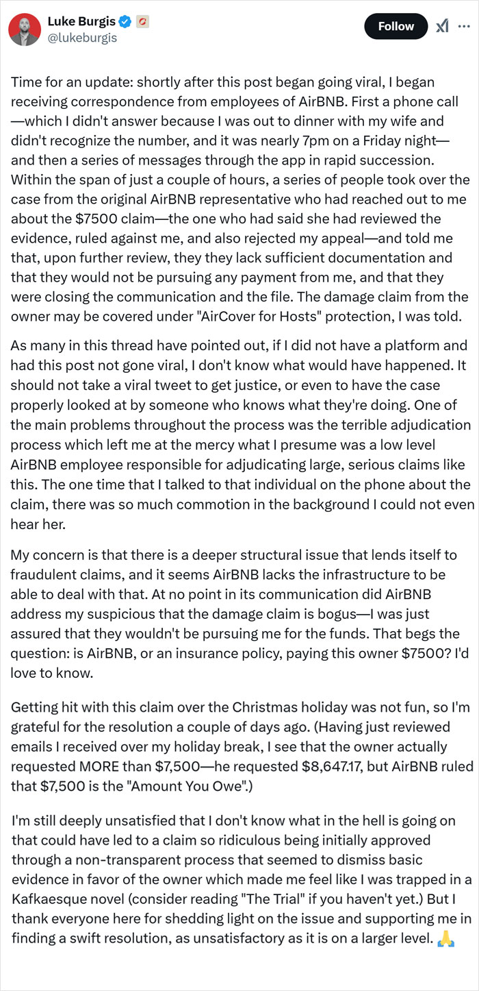 Airbnb Host Allegedly Tries To Scam Family With A $7500 Damages Claim, Airbnb Takes Host’s Side Airbnb Host Allegedly Tries To Scam Family With A $7500 Damages Claim, Airbnb Takes Host’s Side