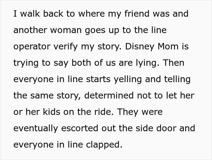Mom&rsquo;s Line-Cutting Exploits Backfire As Whole Crowd Unites To Ensure Her Family Misses The Ride