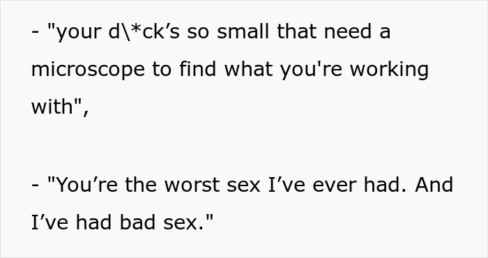 Text exchange criticizing an ex, expressing dissatisfaction in a bugged car conversation. Text exchange criticizing an ex, expressing dissatisfaction in a bugged car conversation.