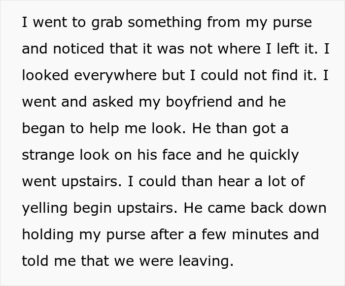 Text about a missing purse, leading to an unexpected discovery and a situation involving a mother-family-heirloom-ring. Text about a missing purse, leading to an unexpected discovery and a situation involving a mother-family-heirloom-ring.