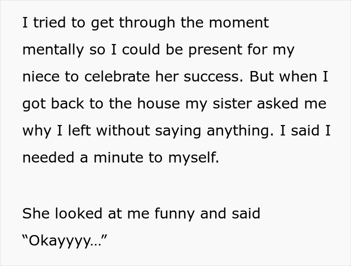 Text expressing woman's feelings about family ignoring her sobriety milestone. Text expressing woman's feelings about family ignoring her sobriety milestone.