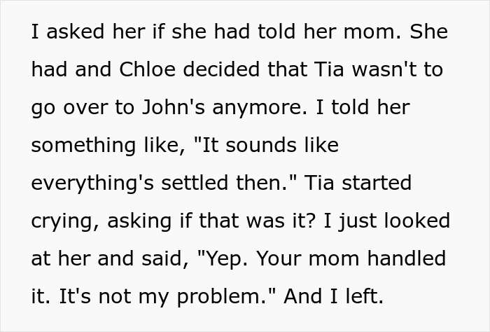 Text depicts a conversation about a teen's situation with her dad's new girlfriend and the role her mom plays in it.