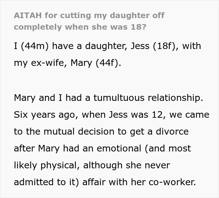 Father struggles with daughter, 18, expecting financial support despite ignoring him.