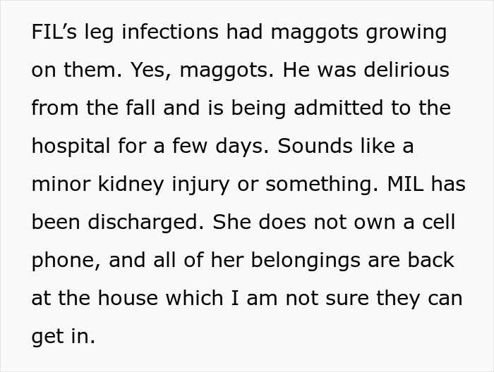 "Yes, Maggots": SIL Refuses To House Hoarder In-Laws After They Lose Their Home "Yes, Maggots": SIL Refuses To House Hoarder In-Laws After They Lose Their Home