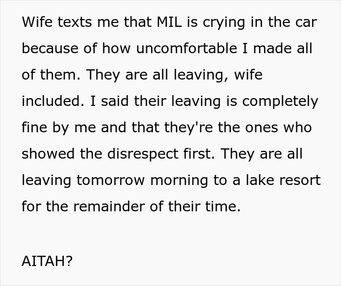 Text message discussing tension and exclusion during in-laws brunch and dinner. Text message discussing tension and exclusion during in-laws brunch and dinner.