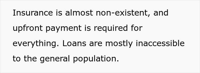 Text discussing hospital expenses and financial challenges for sister's childbirth, mentioning insurance and loans.