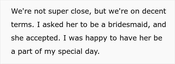 Text about asking a friend to be a bridesmaid and expressing happiness for her involvement in the wedding. Text about asking a friend to be a bridesmaid and expressing happiness for her involvement in the wedding.