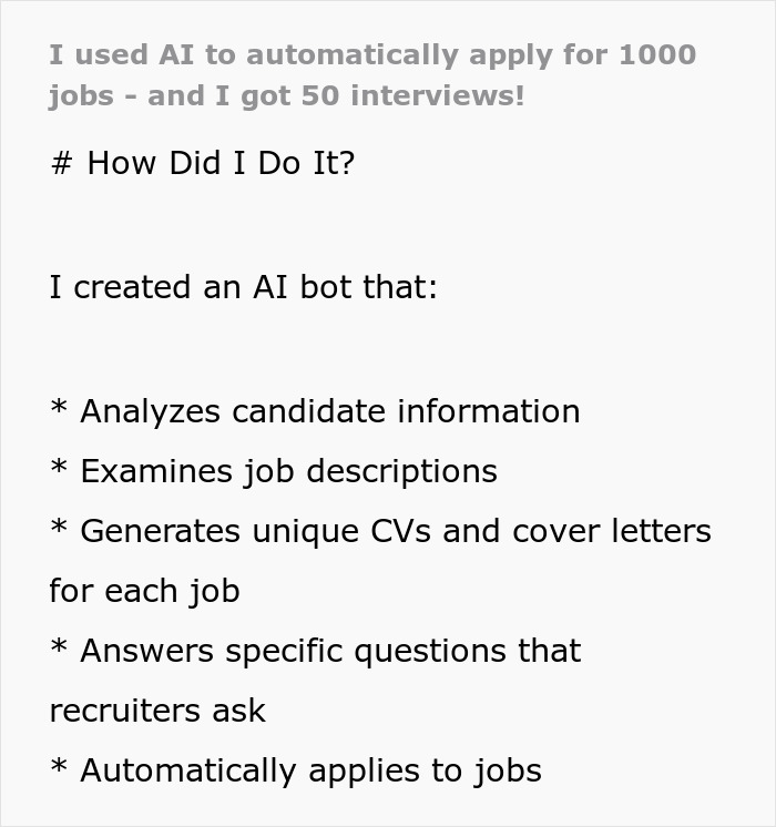Person Uses AI To Apply To 1,000 Jobs While They&rsquo;re Sleeping, Shares The Results They Woke Up To