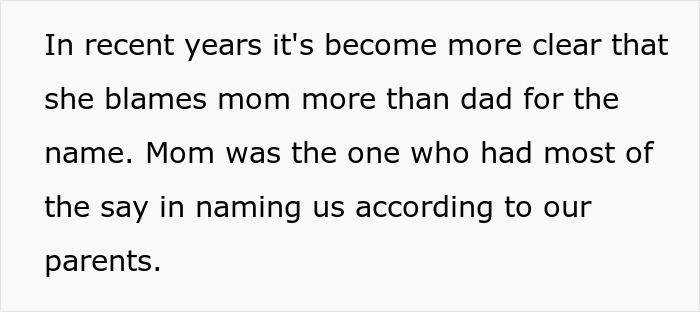 26YO Holds Lifelong Grudge Against 16YO Sis For Having A Modern Name, Turns Nasty Over It