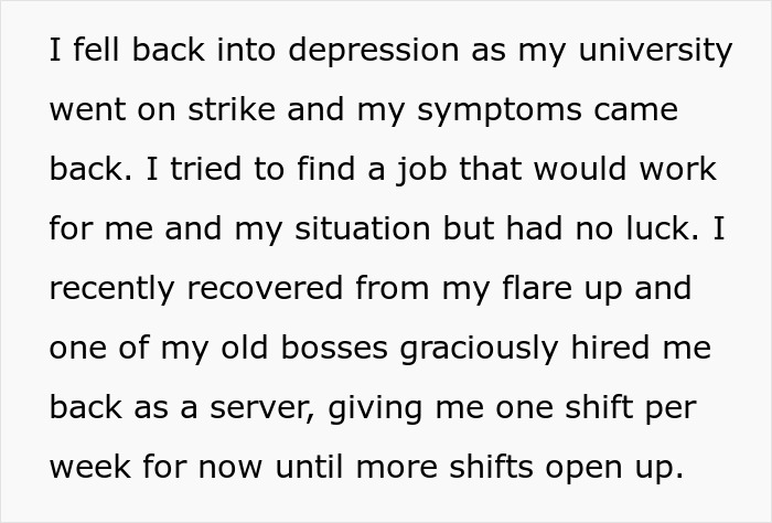 Text recounting a woman's regret over agreeing to a Europe trip with her boyfriend as he starts demanding money.