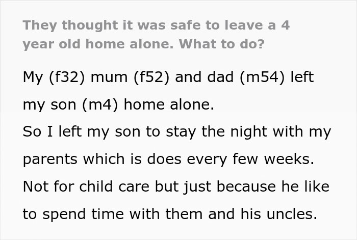 &ldquo;So Angry I&rsquo;m Shaking&rdquo;: Woman In Disbelief After Grandparents Leave Her 4YO Home Alone