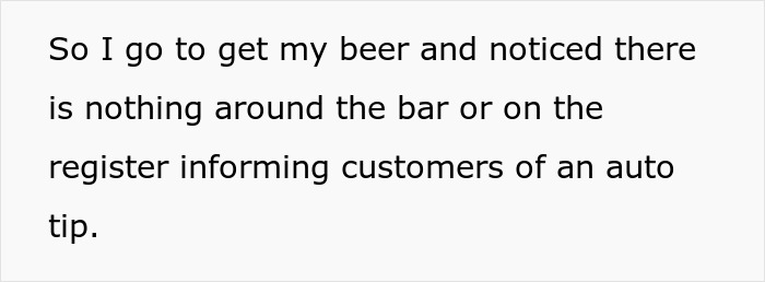Text about absence of auto tip notifications at bar.