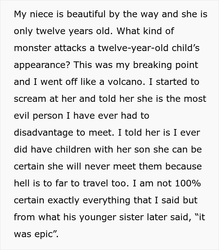 Text describing a protective reaction, possibly related to a family heirloom ring grievance. Text describing a protective reaction, possibly related to a family heirloom ring grievance.