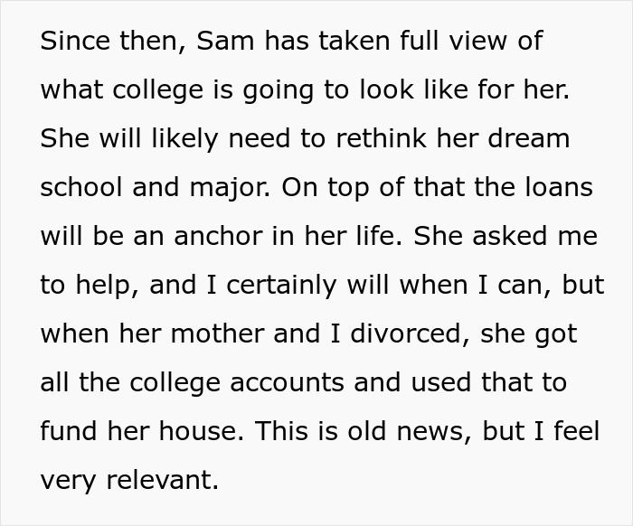 Text about college challenges and financial struggles after family changes. Text about college challenges and financial struggles after family changes.