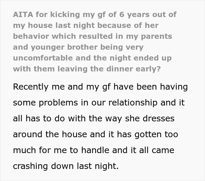 Text screenshot discussing girlfriend's behavior causing family discomfort.