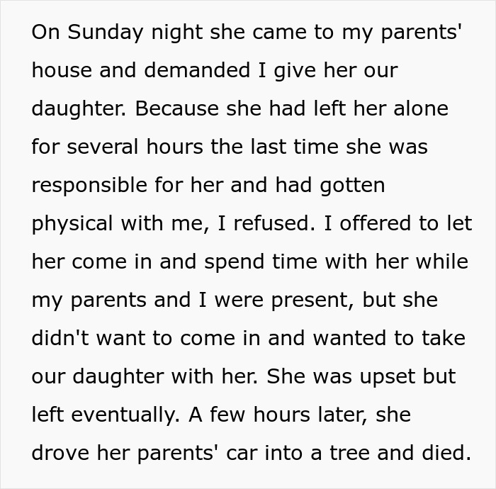 Text discussing a woman's tragic end linked to infidelity accusations and PPD, with conflict involving her husband. Text discussing a woman's tragic end linked to infidelity accusations and PPD, with conflict involving her husband.