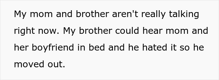 Text message discussing family tension over mother&rsquo;s boyfriend, related to respecting house rules.