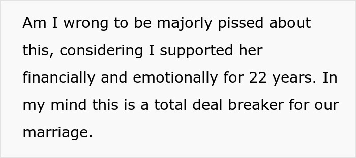 Man Considers Divorce When Wife Refuses To Share Her Inheritance After Relying On Him For 22 Years