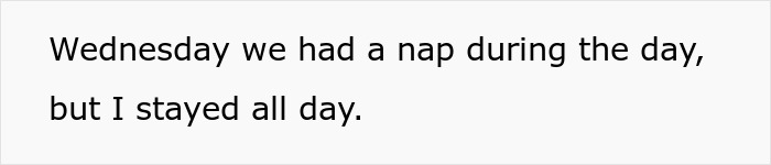 Text about a nap and staying all day related to a C-section discussion.