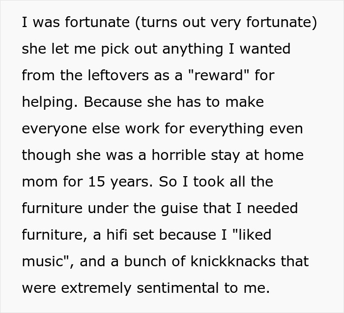 Text describing heirloom hoarding and unexpected treasure from son's perspective. Text describing heirloom hoarding and unexpected treasure from son's perspective.