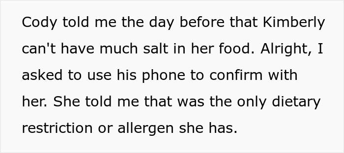 Text about a new allergy revealed by SIL, mentioning a salt dietary restriction, on a background. Text about a new allergy revealed by SIL, mentioning a salt dietary restriction, on a background.