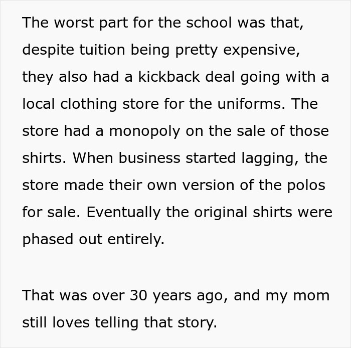 Text about a school’s dress code loophole story from 30 years ago. Text about a school’s dress code loophole story from 30 years ago.