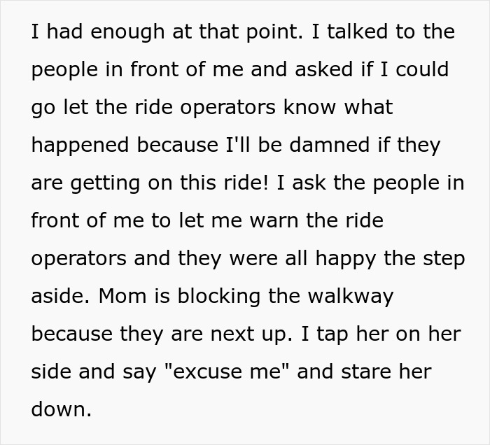 Mom&rsquo;s Line-Cutting Exploits Backfire As Whole Crowd Unites To Ensure Her Family Misses The Ride