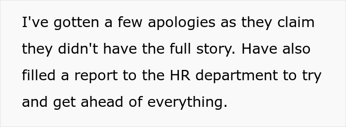 Text about HR report regarding coworker misconduct over vegetarian food incident.