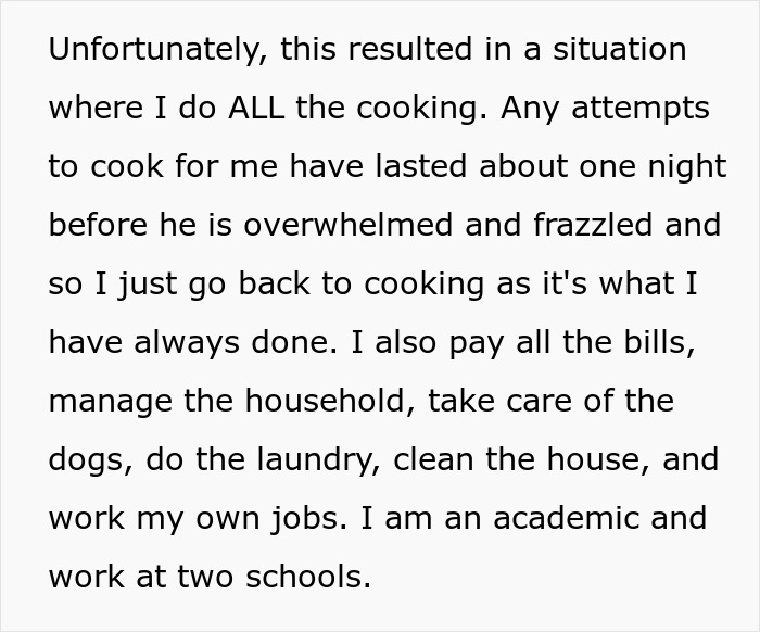 Woman Is Sick Of Catering To Husband’s “Mysterious Symptoms”, Starts Cooking Only For Herself Woman Is Sick Of Catering To Husband’s “Mysterious Symptoms”, Starts Cooking Only For Herself