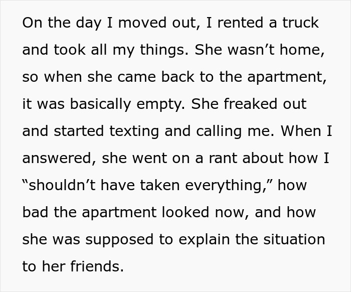 Woman Is Mad After Roommate Takes Everything He Bought Upon Being Kicked Out, Gets A Reality Check Woman Is Mad After Roommate Takes Everything He Bought Upon Being Kicked Out, Gets A Reality Check