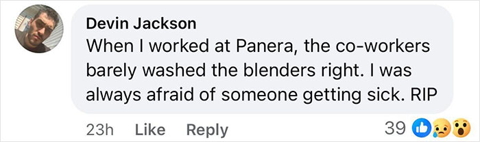 Comment about unwashed blenders at work, linking to a milkshake tragedy.