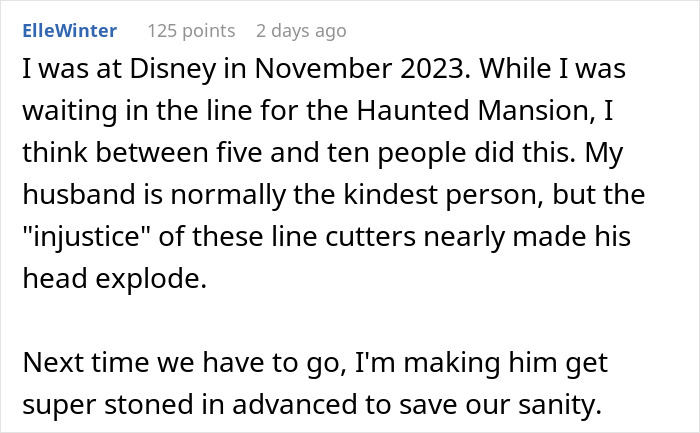 Mom&rsquo;s Line-Cutting Exploits Backfire As Whole Crowd Unites To Ensure Her Family Misses The Ride