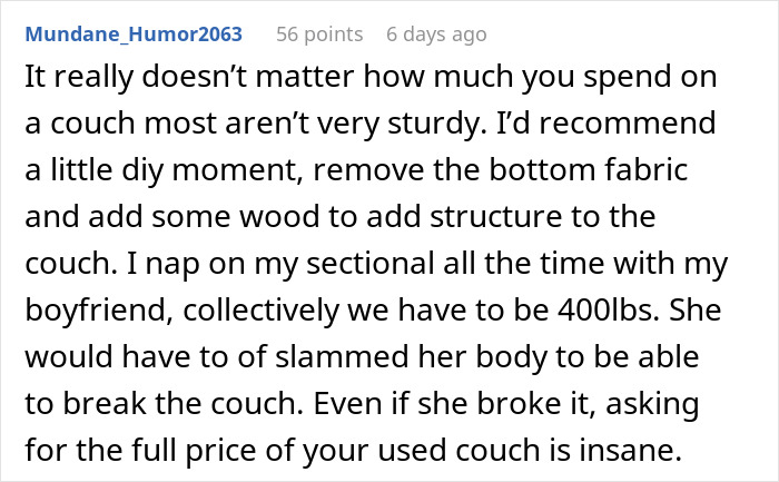 &ldquo;She Actually Broke The Entire Board&rdquo;: Friend&rsquo;s Weight Leaves Host Couchless And Confused