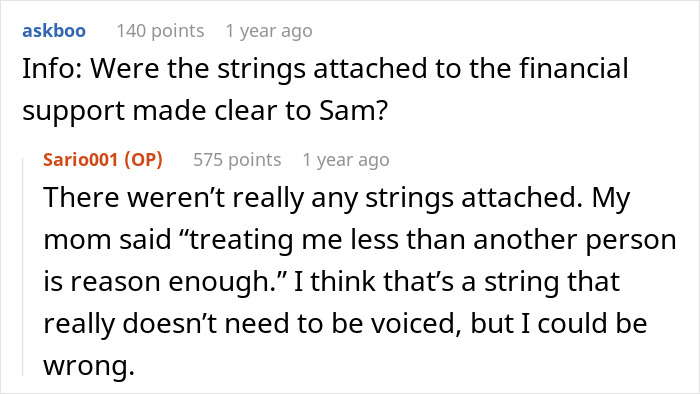 Discussion about financial support conditions related to college tuition. Discussion about financial support conditions related to college tuition.