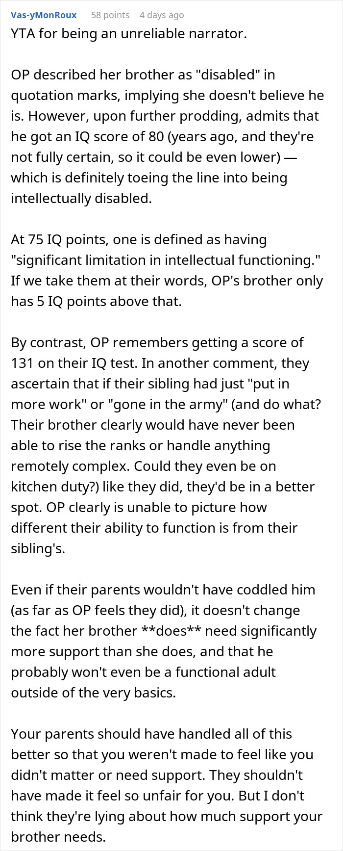 &ldquo;Being Dumb Is A Disability&rdquo;: Woman Cuts Parents Off After They Leave Everything To &ldquo;Disabled&rdquo; Son