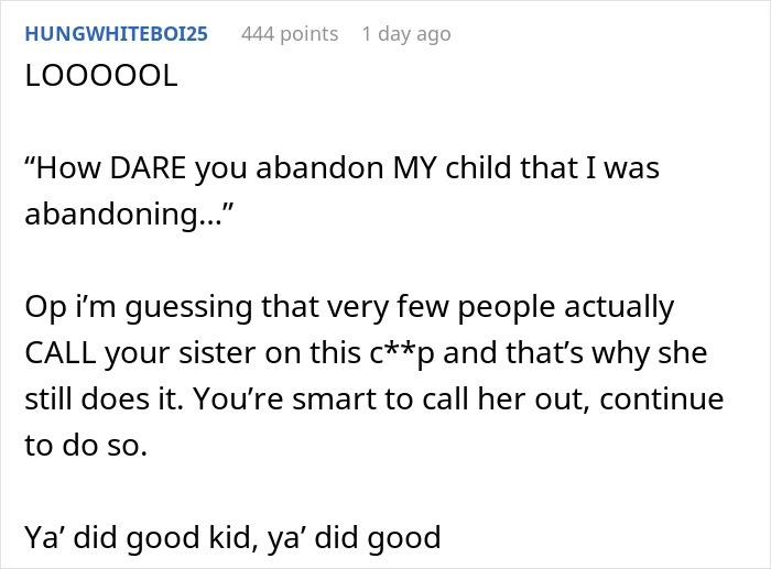 &ldquo;AITA For &lsquo;Abandoning&rsquo; My Niece Because My Sister Wouldn&rsquo;t Come And Get Her?&rdquo;