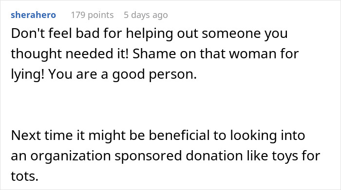 Woman Learns A Harsh Lesson After Donating To A Struggling Family On Holiday