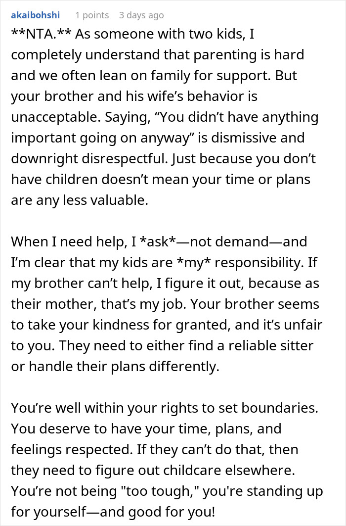 Guy Ruins New Year For Sister, Is Shocked She Refuses To Babysit His Kids Ever Again