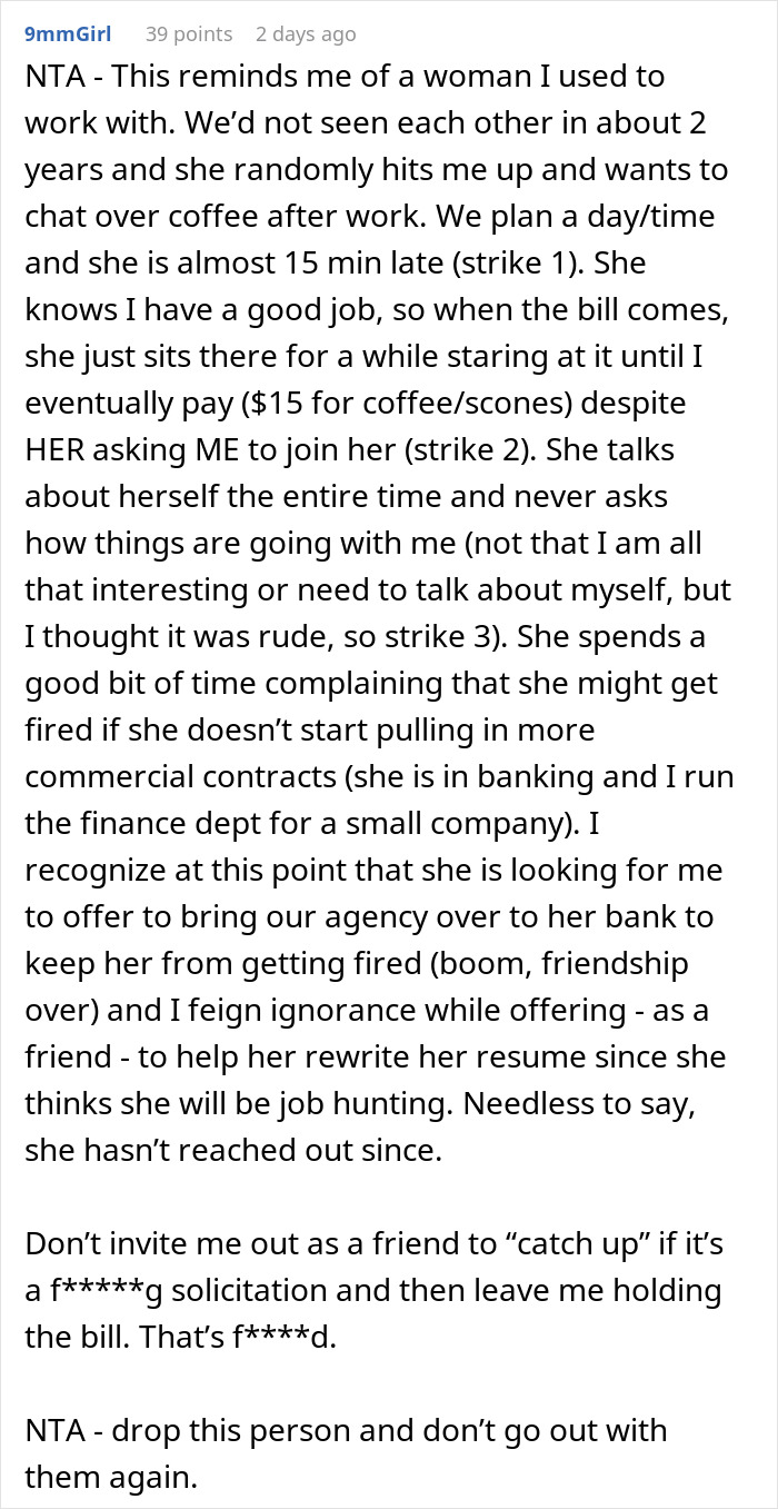 Woman Gives Her Freeloader Friend A Taste Of Her Own Medicine, Dinner Gets Awkward