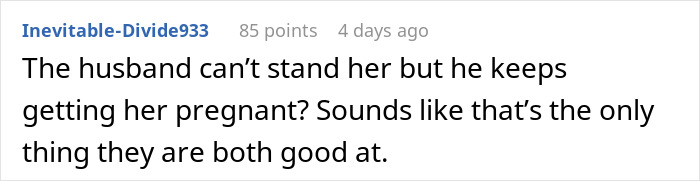 Comment discussing frustration about a mother's relationship dynamics.