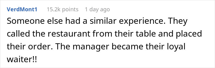 Text message about restaurant staff oversight and service experience. Text message about restaurant staff oversight and service experience.