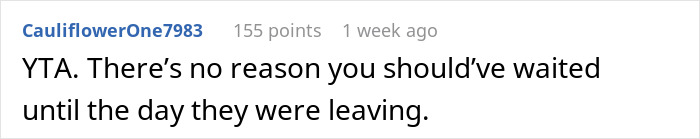 Comment criticizing a pet sitter for waiting until the last minute to address extra tasks. Comment criticizing a pet sitter for waiting until the last minute to address extra tasks.