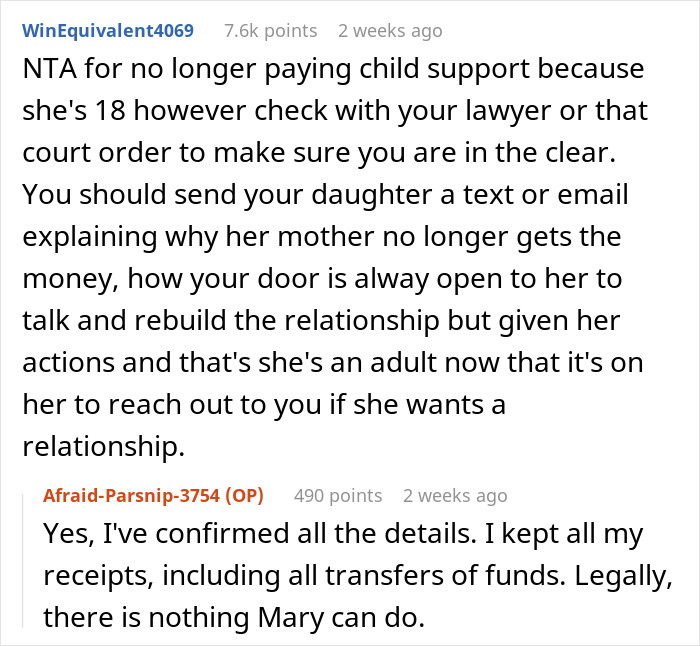 Reddit users discuss an 18-year-old criticizing her dad while expecting financial support.