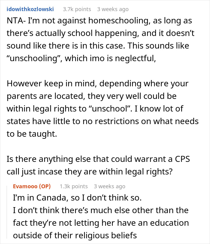 CPS Gets Involved As Woman Refuses To Let 9YO Sister Go Illiterate Over Parents’ Odd Beliefs CPS Gets Involved As Woman Refuses To Let 9YO Sister Go Illiterate Over Parents’ Odd Beliefs