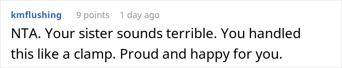Comment expressing support for a woman refusing to babysit after being told she's only meant to be a babysitter. Comment expressing support for a woman refusing to babysit after being told she's only meant to be a babysitter.