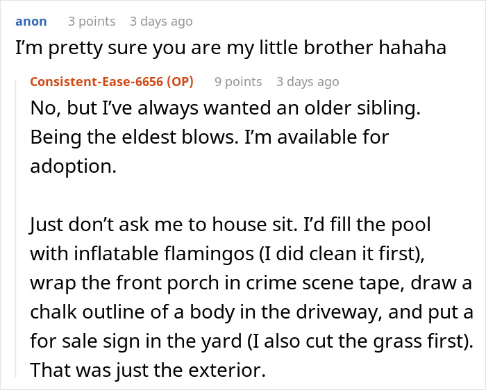 Text exchange humorously describing creative ways to deter spam calls from realtors.