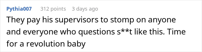 Text screenshot discussing unfair work compensation, emphasizing need for change. Text screenshot discussing unfair work compensation, emphasizing need for change.