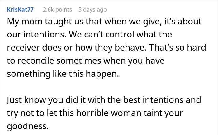 Woman Learns A Harsh Lesson After Donating To A Struggling Family On Holiday