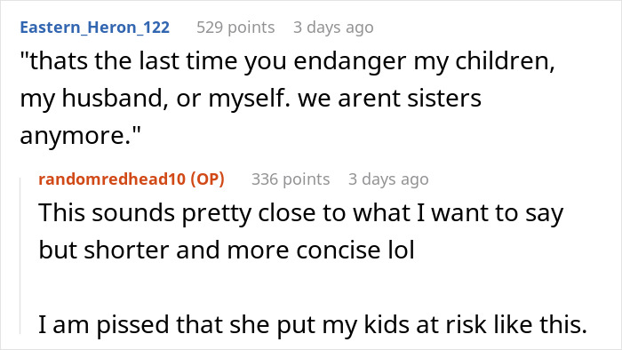 Reddit comments about betrayal between sisters involving CPS.